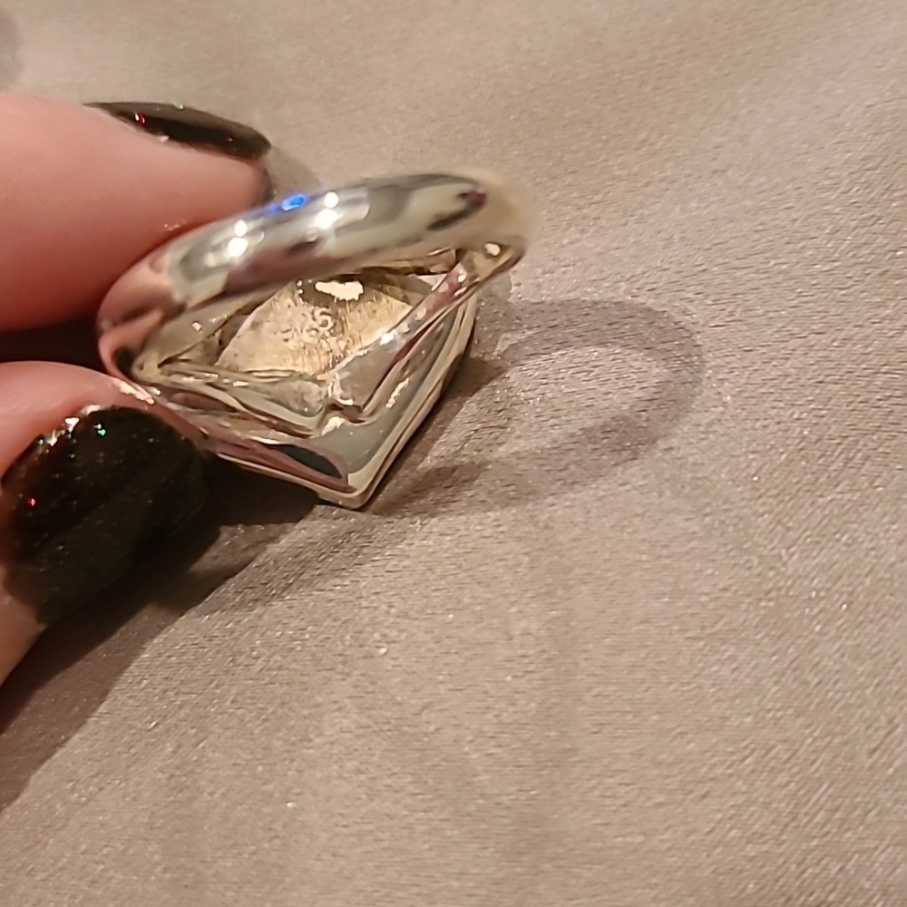 Sterling silver spiral heart puffy ring - Picture 6 of 6